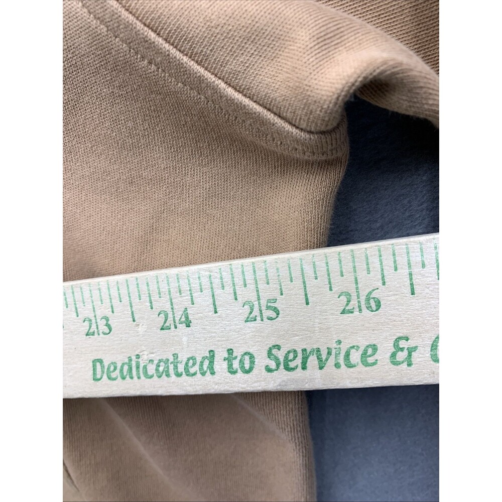Ashworth Sweater Mens large Tan Khaki Quarter Zip Ez Tech Golf Golfing Outdoor - Picture 7 of 16